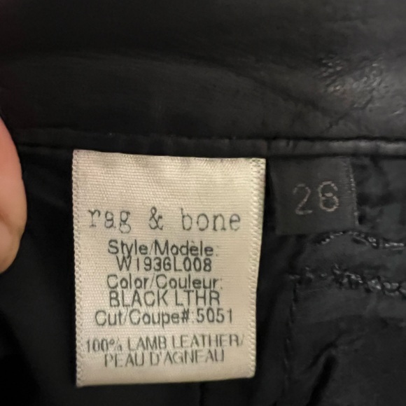 Rag & Bone Lakshmi Lamb Leather Shorts Size 26 - Picture 5 of 5